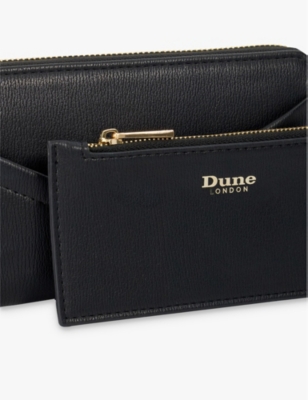 Dune Womens  Kelbey Logo-print Faux-leather Wallet In Black Synthetic