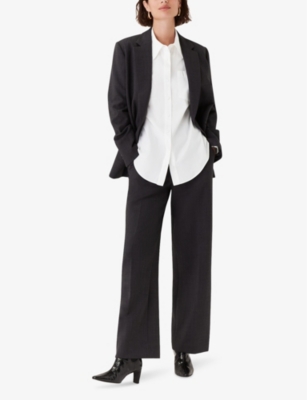 Shop Whistles Womens White Serena Long-sleeve Limited-edition Cotton Shirt