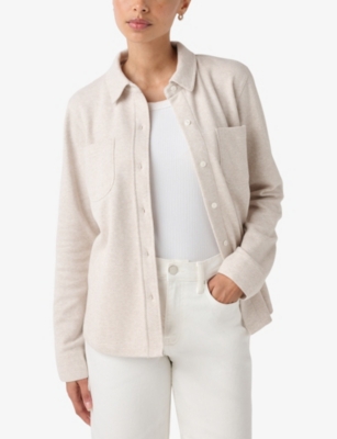 THE WHITE COMPANY: Patch-Pocket Brushed-Texture Cotton-Blend Jersey Shirt