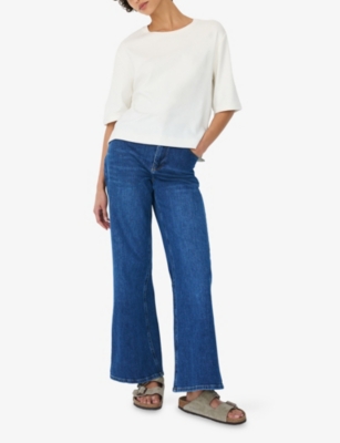 THE WHITE COMPANY: Ribbed Oversized-Fit Stretch Modal and Cotton-Blend T-Shirt