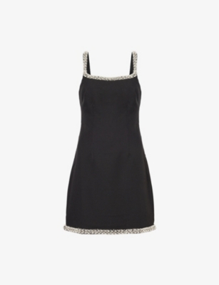 black mini bandage dress Luxe Black Bodycon Mini Dress Black / L