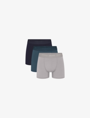 SKIMS: Branded-waistband 3in pack of three stretch-modal boxer briefs
