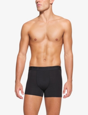 Skims 3-pack 3-inch Stretch Modal Boxer Briefs In Obsidian