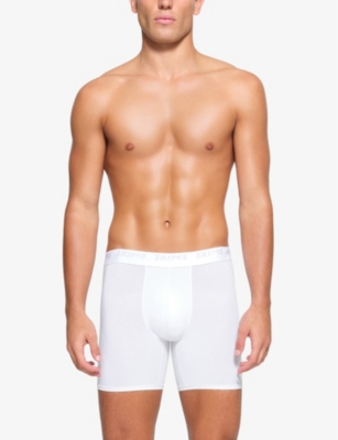 SKIMS: Branded-waistband 5in pack of three stretch-modal boxer briefs