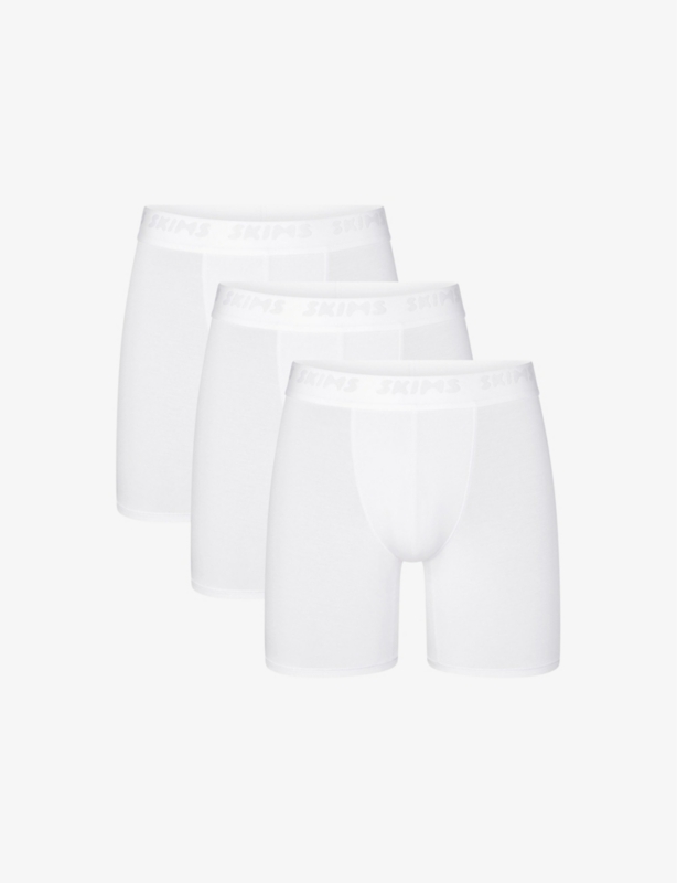 Branded-waistband 5in pack of three stretch-modal boxer briefs