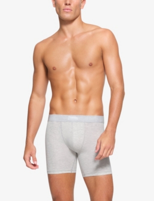 Skims Mens Heather Multi Branded-waistband 5in Pack Of Three Stretch ...