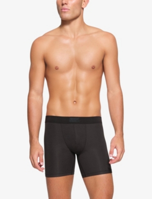 SKIMS: Branded-waistband 5in pack of three stretch-cotton boxer briefs
