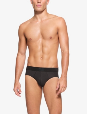 SKIMS: Branded-waistband pack of three stretch-cotton briefs