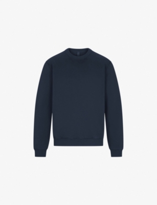 SKIMS: Classic crewneck lounge cotton-blend sweatshirt