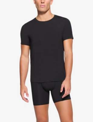 SKIMS: Crewneck slim-fit pack of three stretch-jersey T-shirts
