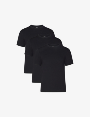 SKIMS: Crewneck slim-fit pack of three stretch-jersey T-shirts