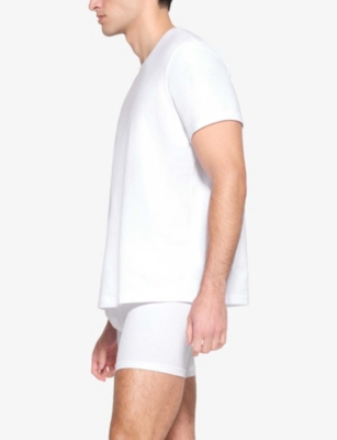 SKIMS: Crewneck short-sleeve cotton-jersey T-shirt