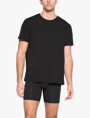 SKIMS: Crewneck short-sleeve cotton-jersey T-shirt