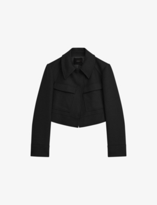 Joseph Womens Black Cranbrook Heritage Regular-fit Wool-blend Jacket In Black
