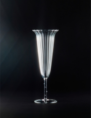 Sophie Lou Jacobsen Clear Angel Glass Champagne Flutes Set Of Four In Clear