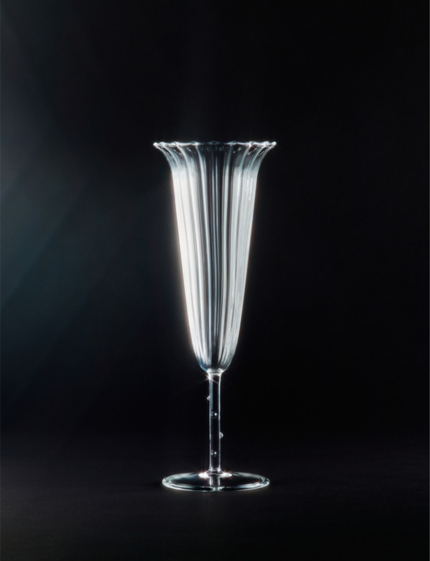 Angel glass champagne flutes set of four