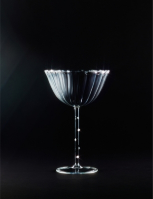 Sophie Lou Jacobsen Clear Cosmo Glass Coupe Set Of Four 15cm In Clear