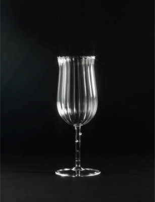Sophie Lou Jacobsen Clear Tulip Wine Glasses Set Of Four 17cm In Clear