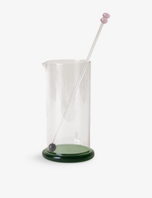 SOPHIE LOU JACOBSEN: Colourful-base borosilicate-glass fritter cocktail mixer 20 oz
