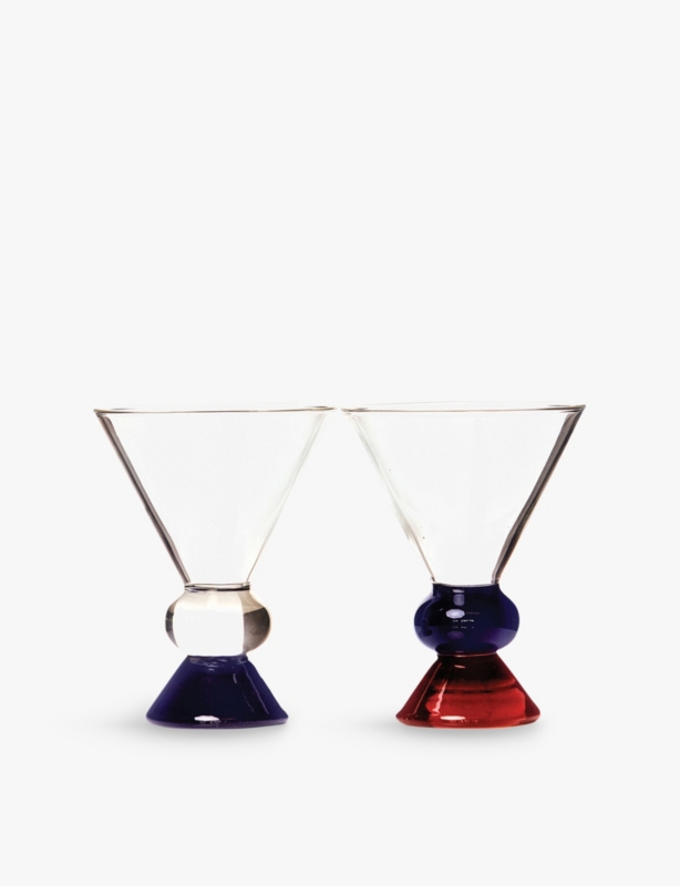 Sophie Lou Jacobsen x Ghia Totem set-of-two borosilicate-glass cocktail glasses 5 fl. oz