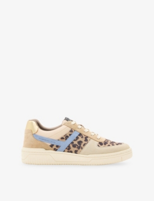 Allsaints Vix Sneaker In Sand Brown/blu