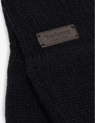 BARBOUR: Carlton ribbed-cuff wool-blend knit gloves