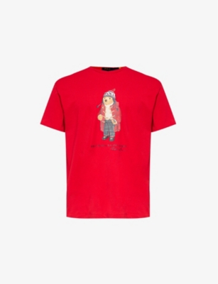 POLO RALPH LAUREN: Polo Bear-print crew-neck cotton T-shirt