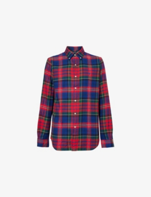 POLO RALPH LAUREN: Check-print flannel cotton shirt