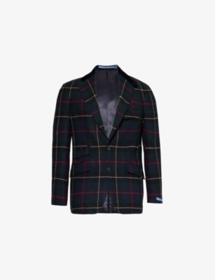 POLO RALPH LAUREN: Notched lapel flap-pocket regular-fit wool sportcoat