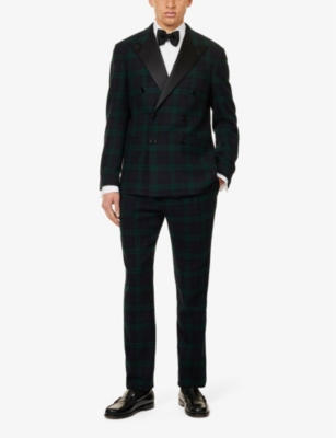 POLO RALPH LAUREN: Peak-lapel unhemmed regular-fit wool suit