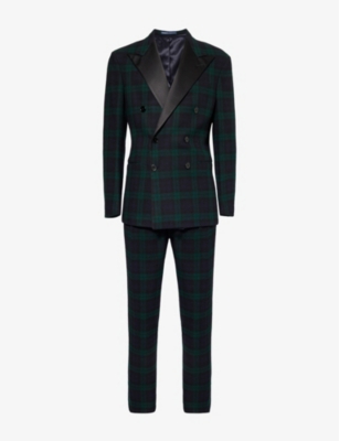 POLO RALPH LAUREN: Peak-lapel unhemmed regular-fit wool suit