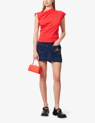 Shop Vivienne Westwood Mens Hibiscus Hebo Asymmetric Cotton-jersey T-shirt Xs