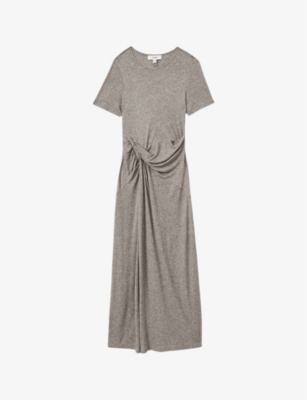 Hadley twist-detail jersey midi dress