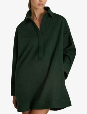 Lauren Long-Sleeved Woven Mini Dress
