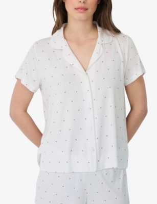 THE WHITE COMPANY: Heart-Print Short-Sleeve Cotton-Jersey Pyjamas