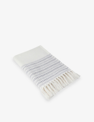 THE WHITE COMPANY: Kelso Checked Cotton Throw 140cm x 200cm