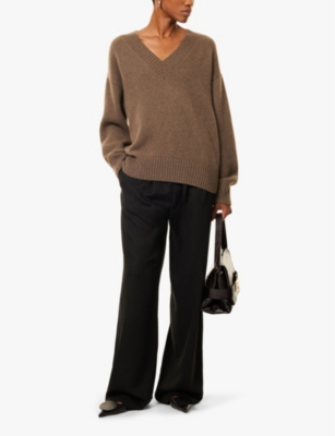 REFORMATION: Mason pleated straight-leg mid-rise woven trousers