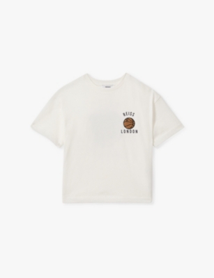 Reiss Kids' Off White Kirby Oversized Cotton T-shirt