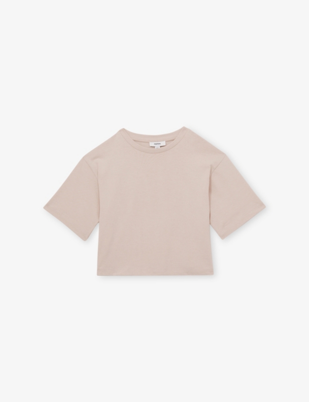 Cassy dropped-shoulder oversized cotton T-shirt 13-14 years