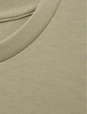 REISS SAGE CASSY DROPPED-SHOULDER OVERSIZED COTTON T-SHIRT 4-9 