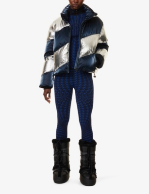 Perfect Moment Super Mojo Down Jacket Xl In Liquid Blue