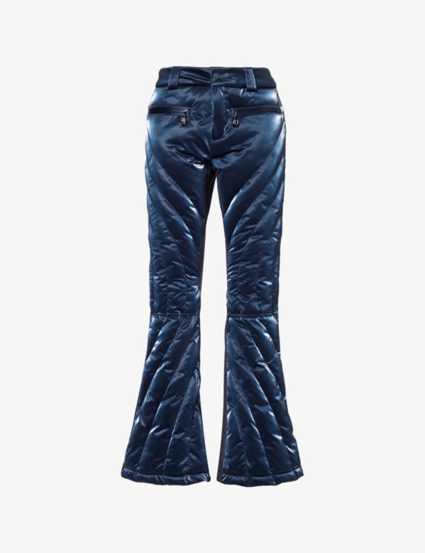 Carving padded-panel mid-rise paded ski trousers