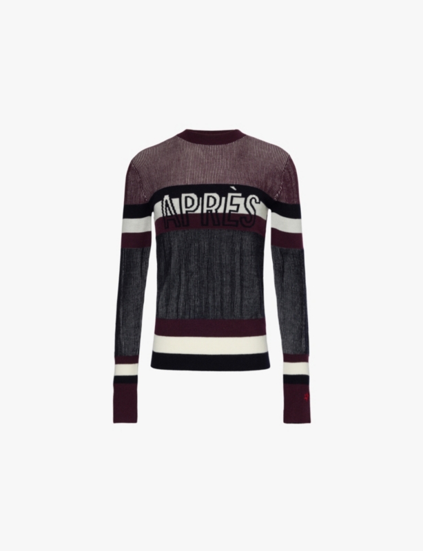 Evie striped-print wool jumper