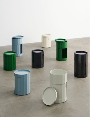 Hay Eggshell Facet Low Plastic Cabinet 49cm In Eggshell