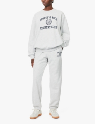 SPORTY & RICH: Wall Varsity cotton-blend jersey sweatshirt