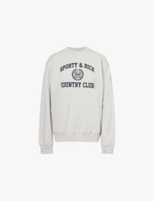 SPORTY & RICH: Wall Varsity cotton-blend jersey sweatshirt