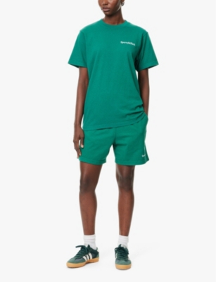 SPORTY & RICH: Wall Health logo-print cotton-jersey T-shirt