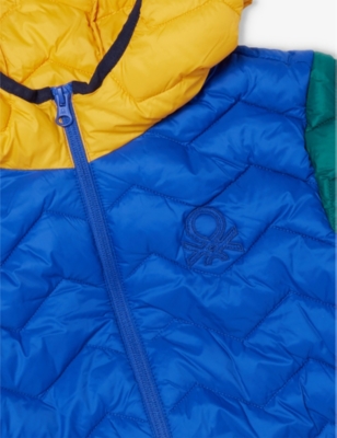 Padded logo-embroidered shell jacket 6-14 years