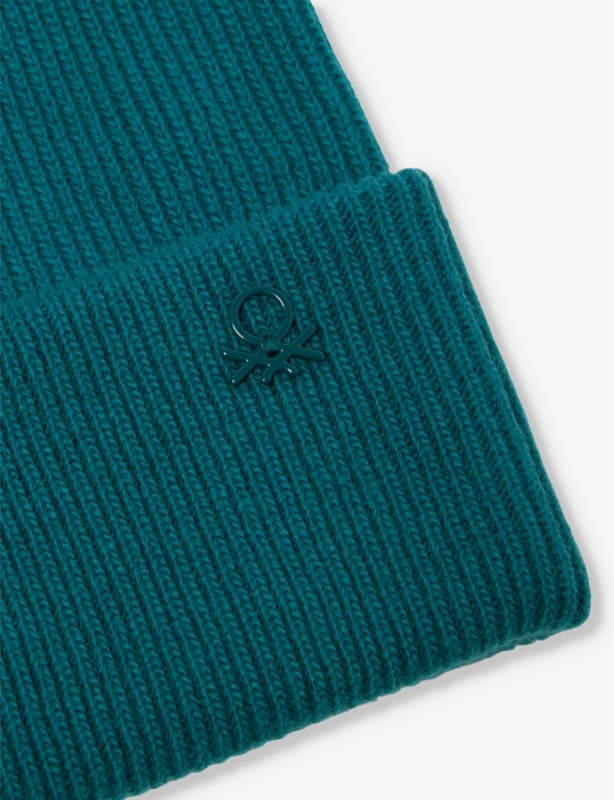 Logo-embroidered wool-blend hat