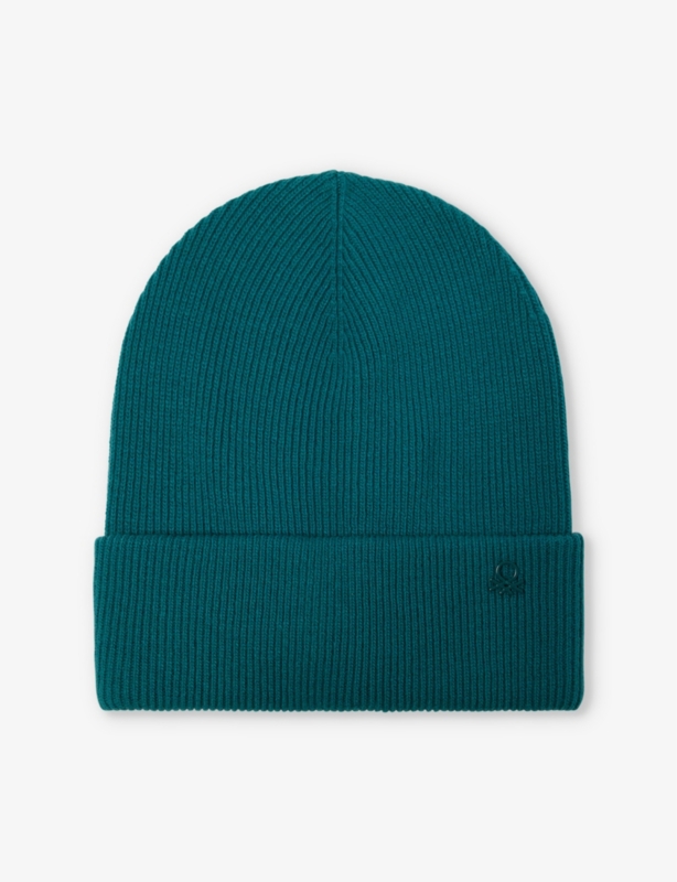 Logo-embroidered wool-blend hat